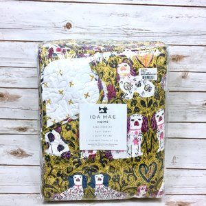 Ida Mae King Charles 3 Piece Quilt Sham Set FQ